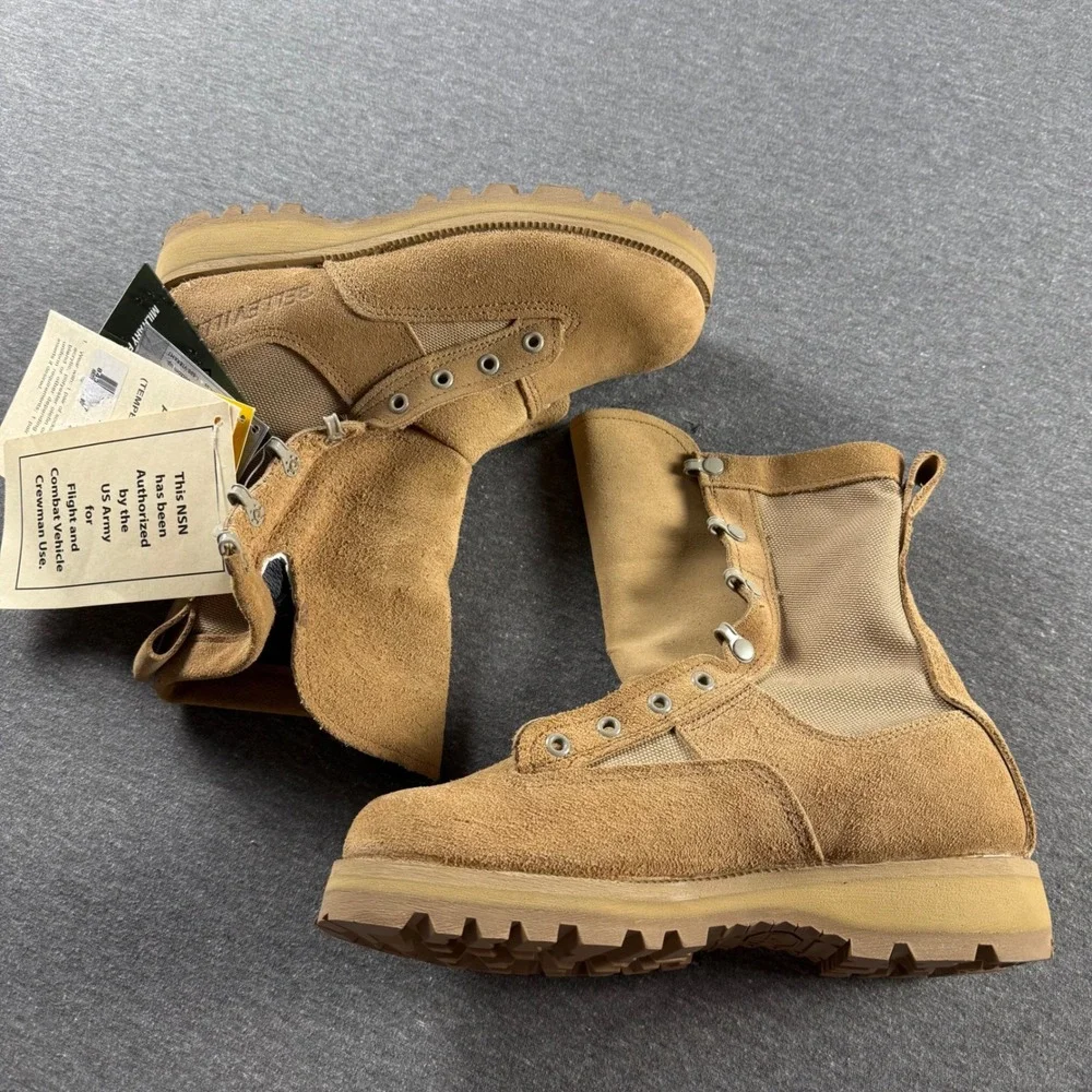 Belleville 6.5 R Mens Tan Suede Gore-Tex Military Flight Combat Boots USA‎ Made